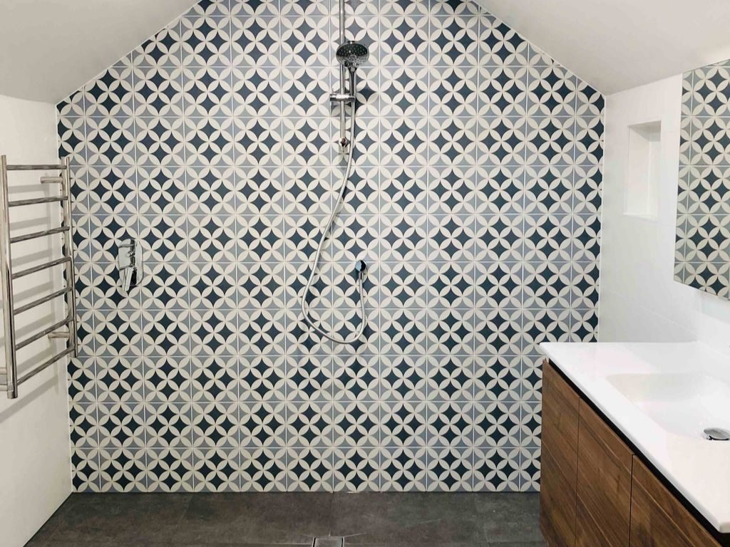 Room-for-Improvement-Pty-Ltd_bathroom renovation_camberwell_melbourne_3124_feature wall_tiles_vanity_shower_towel rail